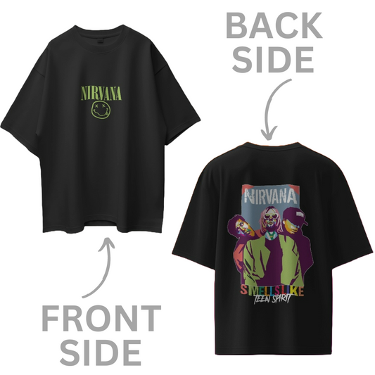 Nirvana Oversized T Shirt - Front & Back Print