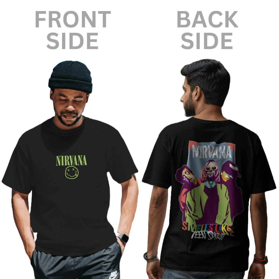 Nirvana Oversized T Shirt - Front & Back Print