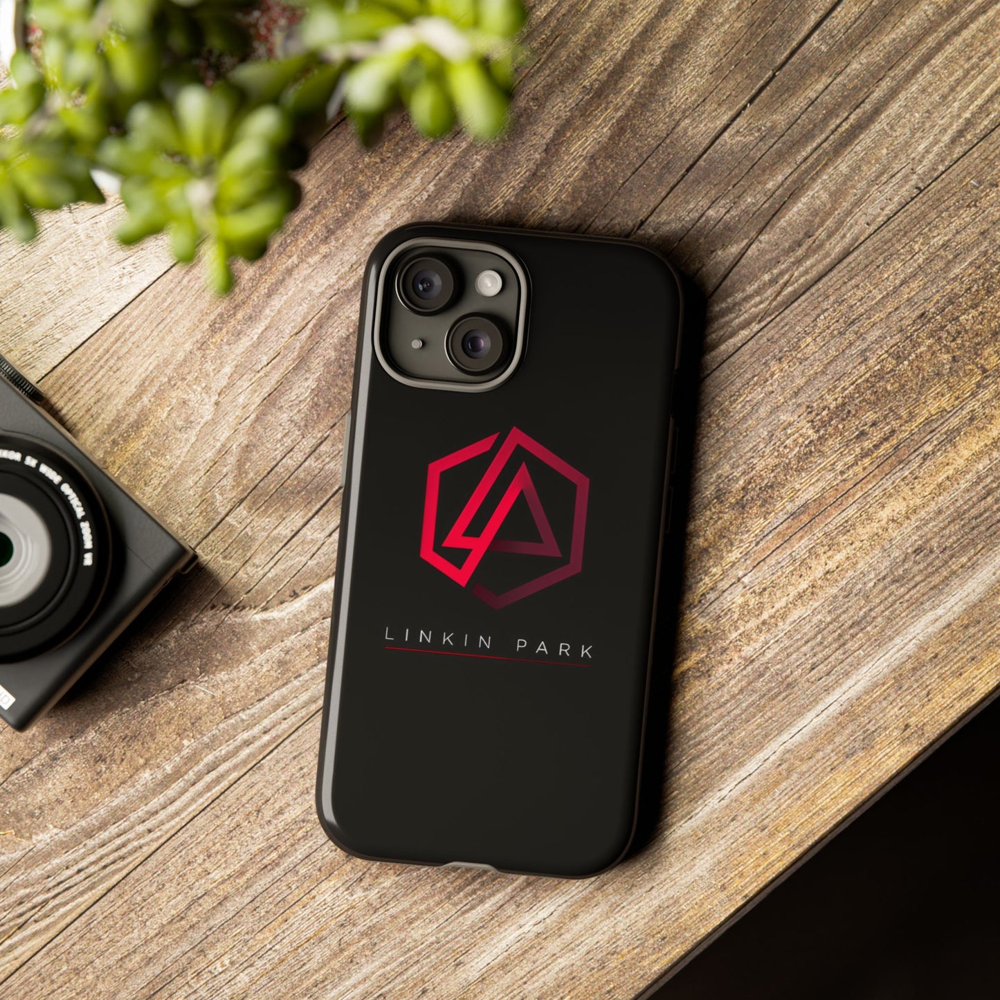 Linkin Park Red Theme - Premium Glass Back Mobile Case