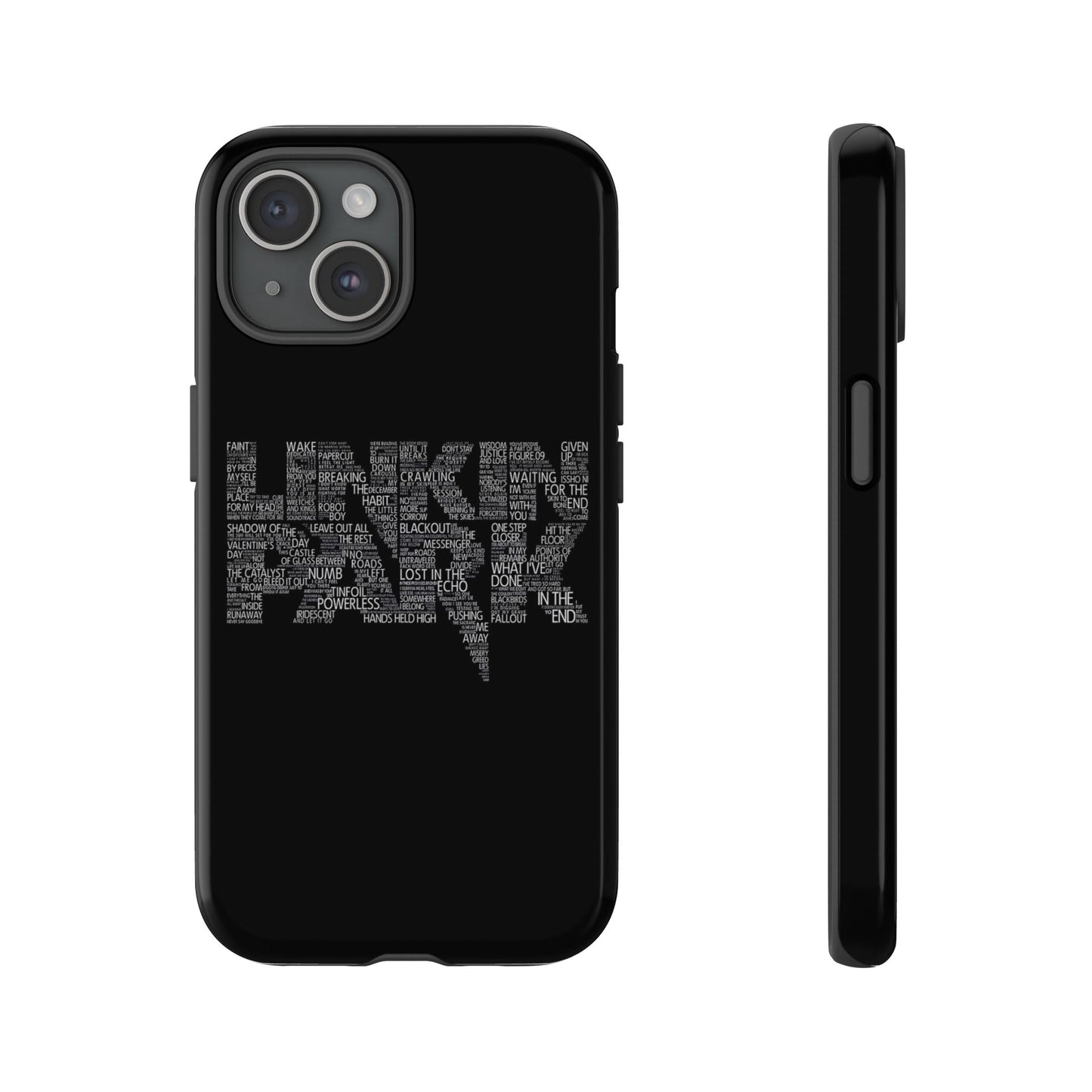 Linkin Park - Premium Glass Back Mobile Case - With LP Song Names