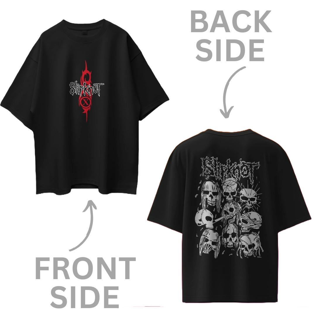 Slipknot Oversized T Shirt - Front & Back Print