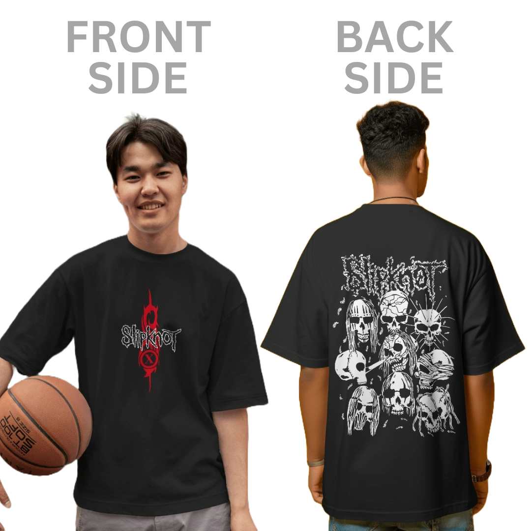 Slipknot Oversized T Shirt - Front & Back Print