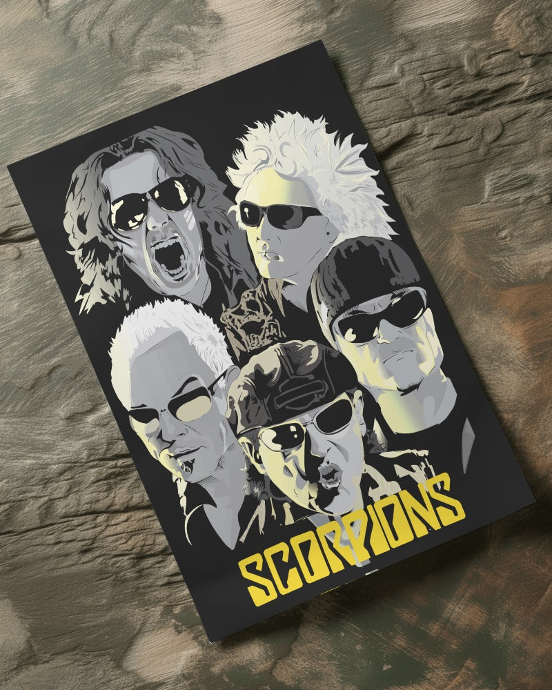 Scorpions Band Poster - Framed/ Unframed