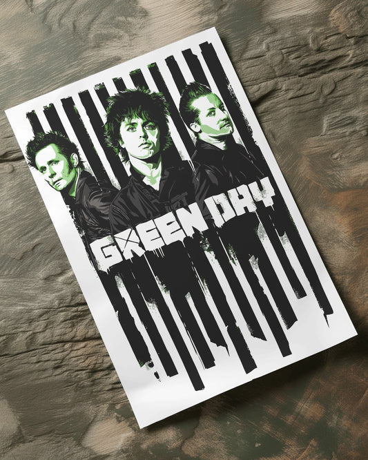 Green Day Band Poster - Framed/ Unframed