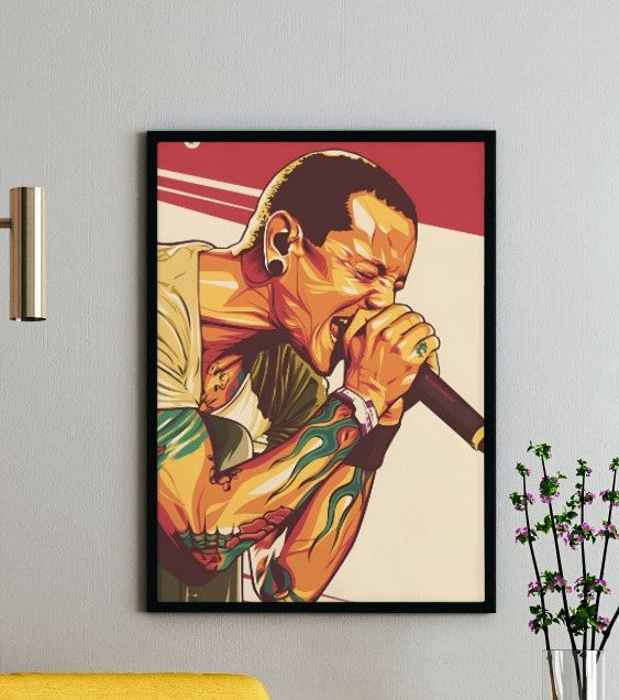 Chester Bennington Poster with Frame option