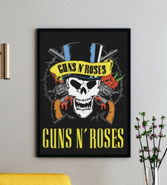 Guns and Roses Poster - Framed/ Unframed