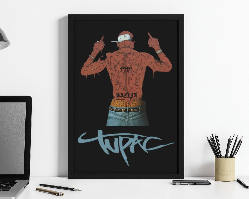 2Pac Shakur Rap Poster - Framed/ Unframed