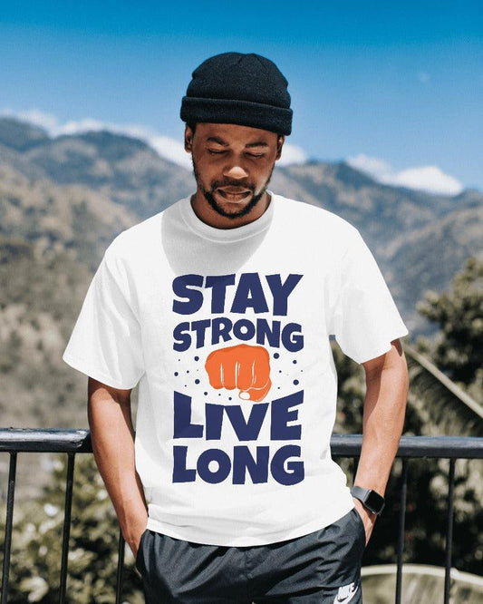 Stay Strong Live Long - Unisex Oversized T Shirt - Bindaas Store