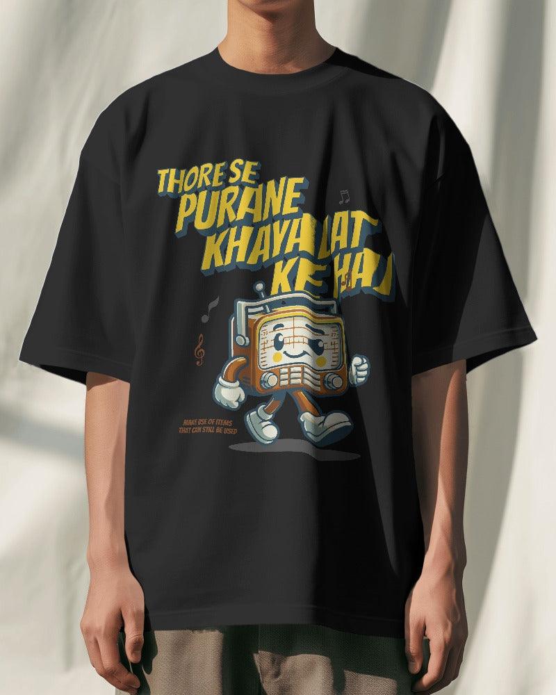 Purane Khayalat - Unisex Oversized T Shirt - Bindaas Store