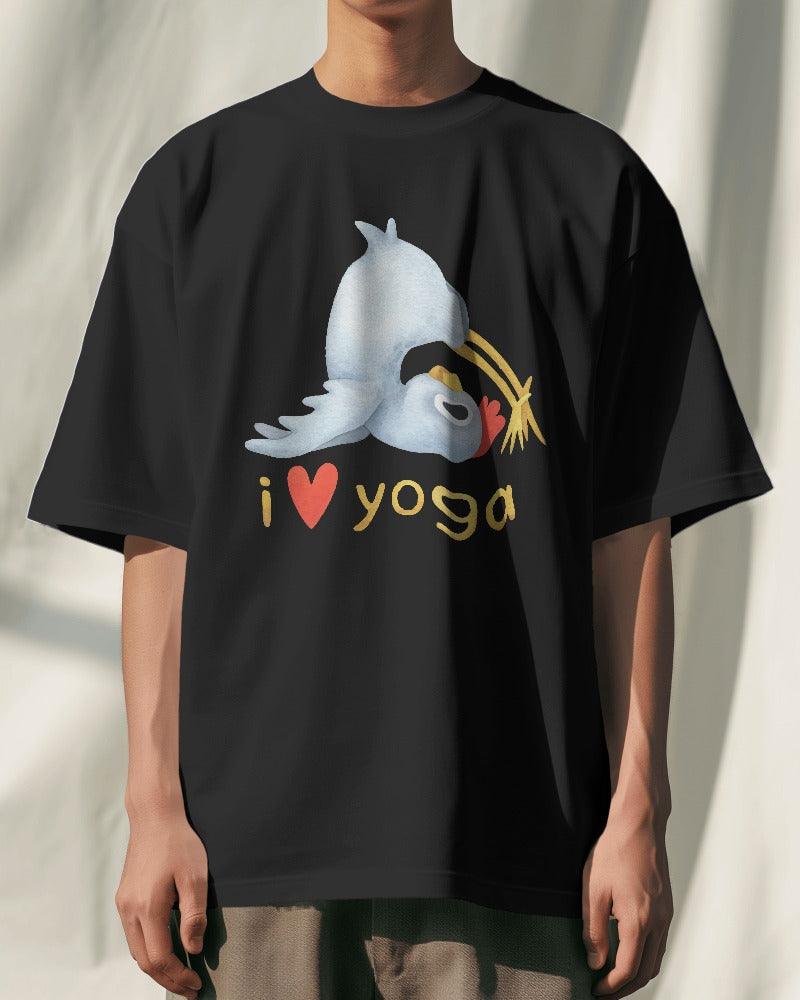 I Love Yoga - Oversized T Shirt - Bindaas Store