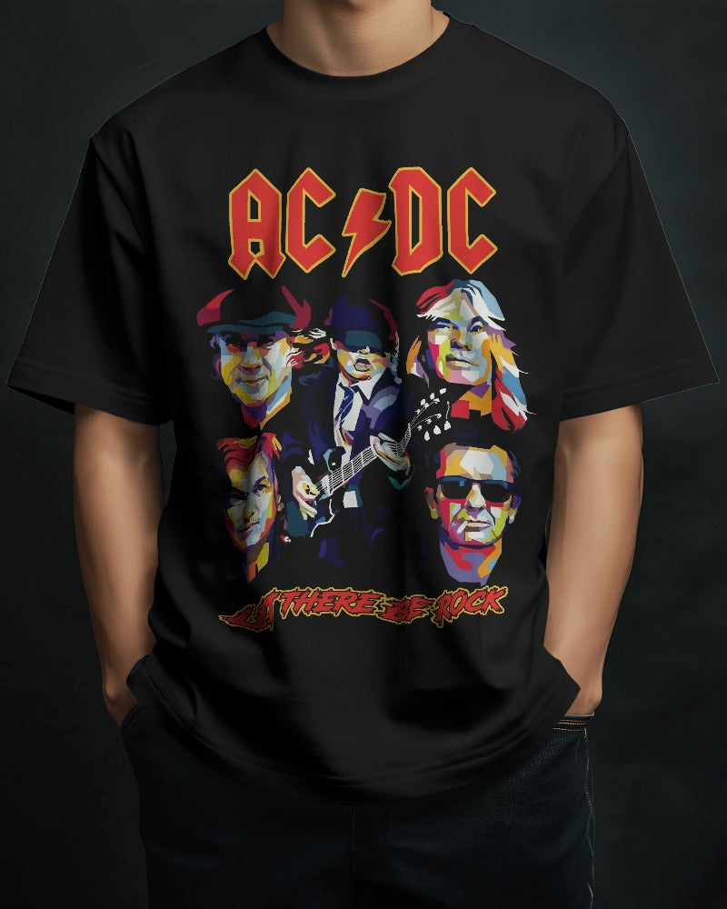 AC DC Band Oversized T Shirt