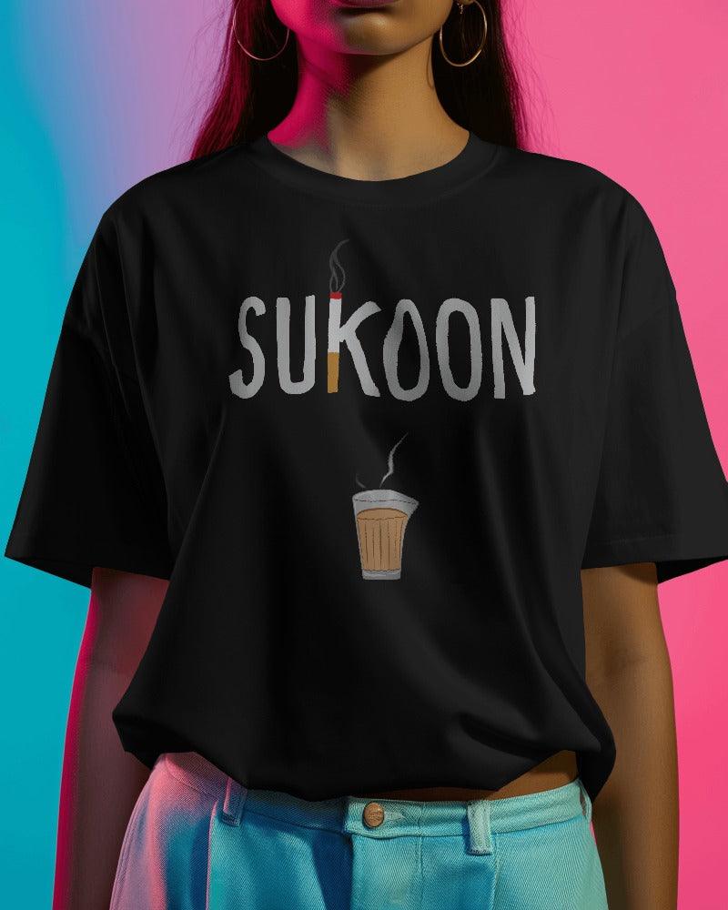 Chai Sutta Sukoon - Unisex Oversized T Shirt - Bindaas Store