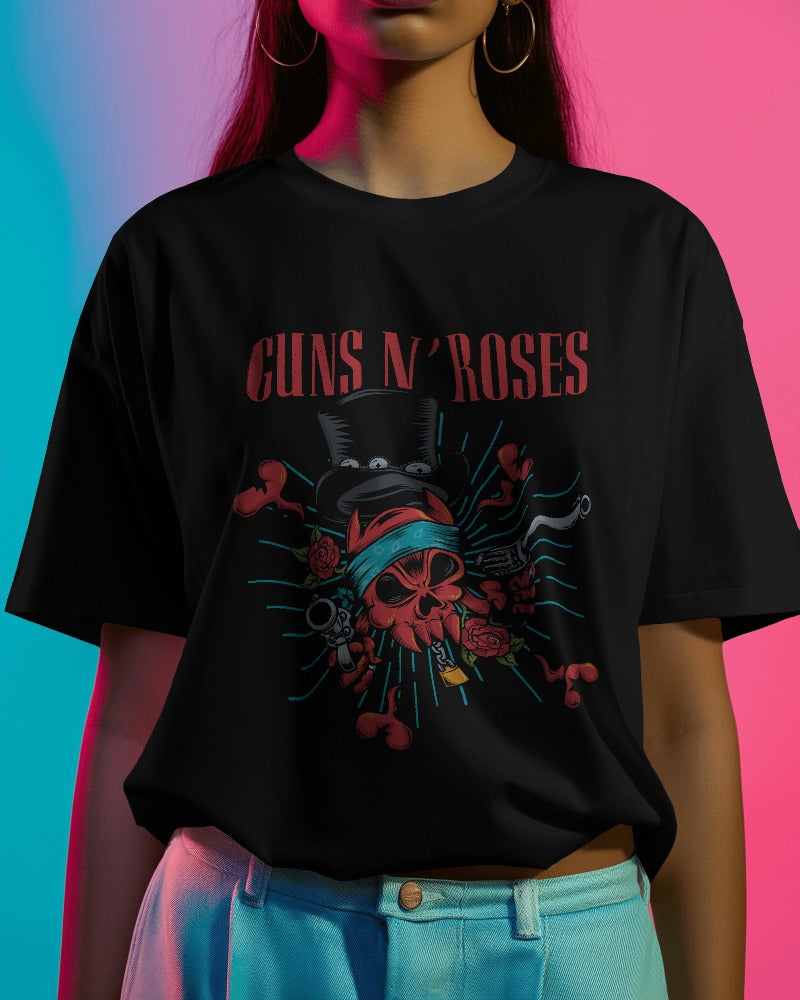 Guns and Roses Oversized T Shirt