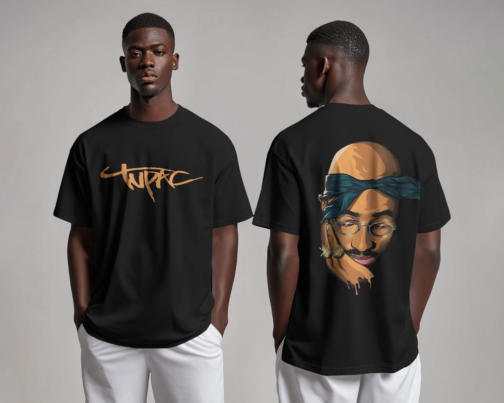 Tupac Shakur Oversized T Shirt - Front & Back Print