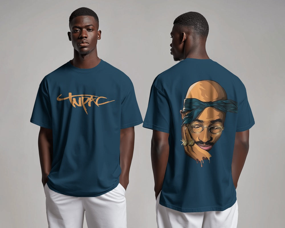 Tupac Shakur Oversized T Shirt - Front & Back Print