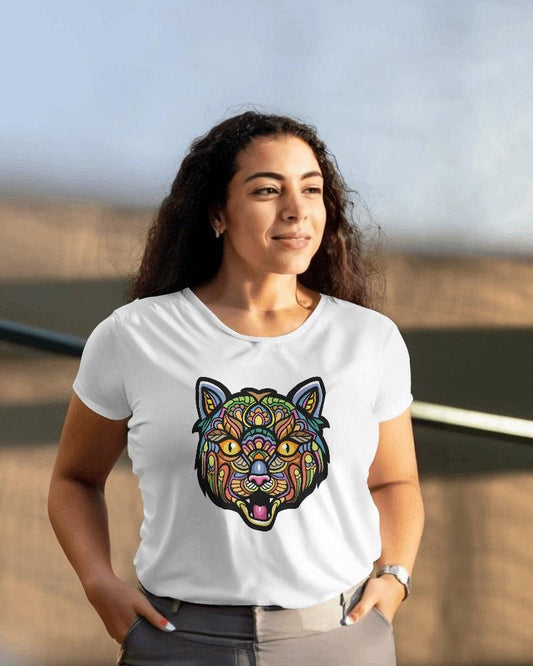 Texture Cat - Women's T-Shirt - Bindaas Store