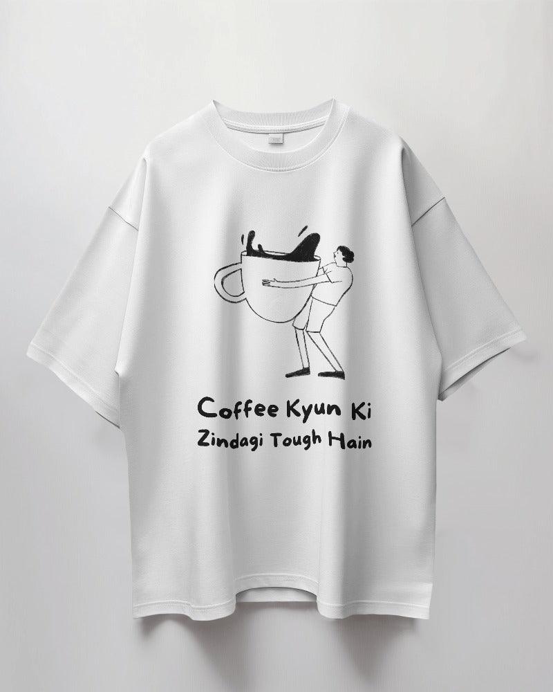 Coffee Kyun - Unisex Oversized T Shirt - Bindaas Store