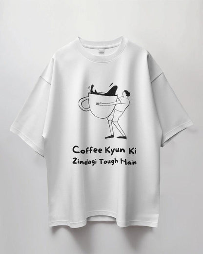 Coffee Kyun - Unisex Oversized T Shirt - Bindaas Store