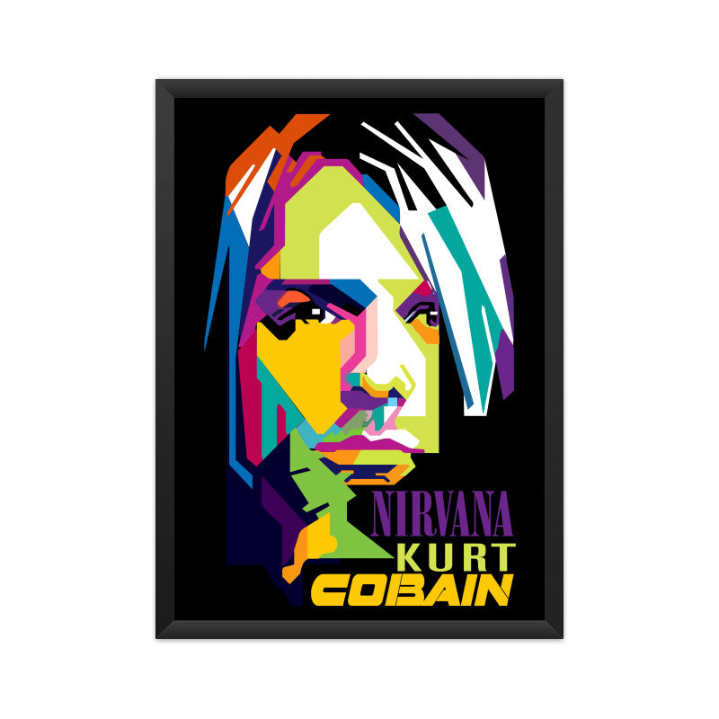 Kurt Cobain Nirvana Poster with Frame option