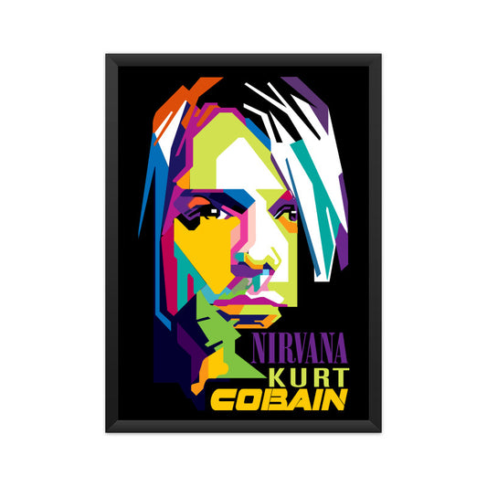 Kurt Cobain Nirvana Poster with Frame option