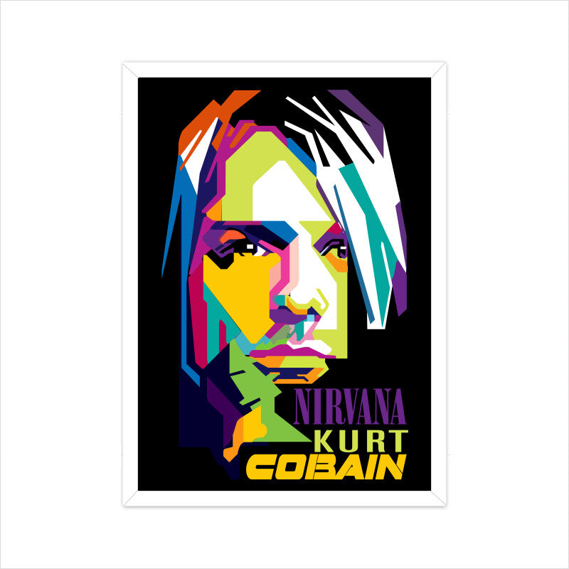 Kurt Cobain Nirvana Poster with Frame option