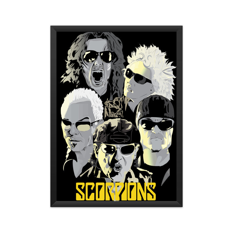 Scorpions Band Poster - Framed/ Unframed