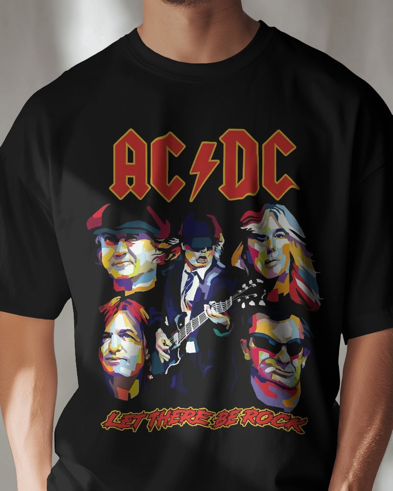 AC DC Band Oversized T Shirt