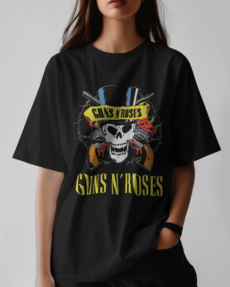 Guns and Roses Oversized T Shirt