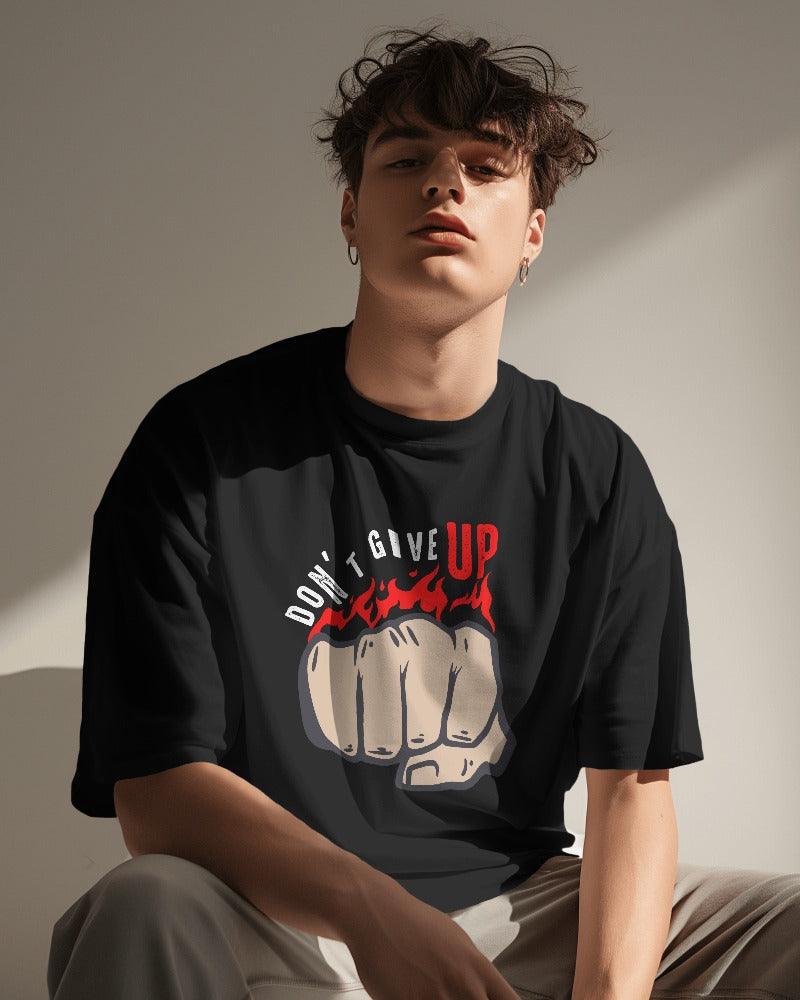 Don't Give Up - Unisex Oversized T Shirt - Bindaas Store