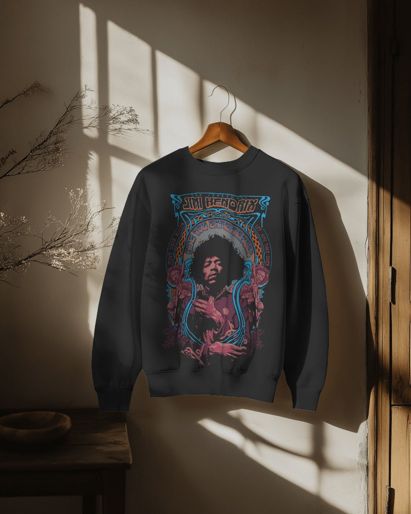 Jimi Hendrix Are you Experienced Sweatshirt - Premium Fabric & Regular Fit