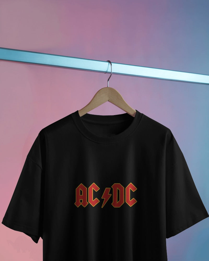 AC DC Oversized T Shirt - Front & Back Print