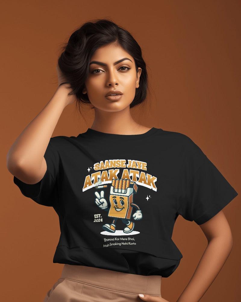 Saanse Jaye Atak Atak - Unisex Oversized T Shirt - Bindaas Store