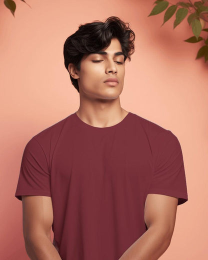 Solid - Men's Classic Round Neck T Shirt - Bindaas Store