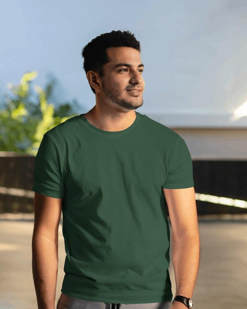 Solid - Men's Classic Round Neck T Shirt - Bindaas Store