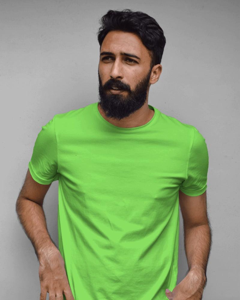 Solid - Men's Classic Round Neck T Shirt - Bindaas Store