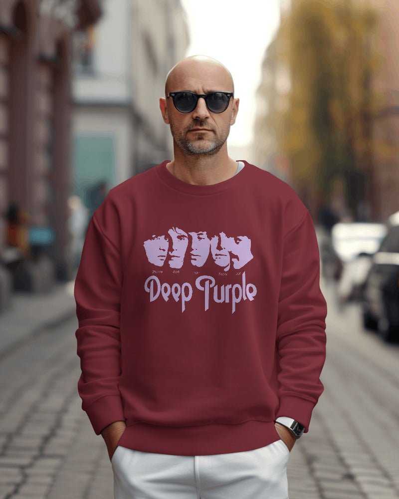 Deep Purple Sweatshirt - Premium Fabric & Regular Fit