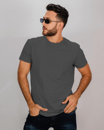 Solid - Men's Classic Round Neck T Shirt - Bindaas Store