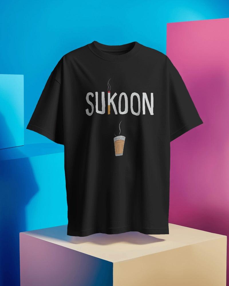 Chai Sutta Sukoon - Unisex Oversized T Shirt - Bindaas Store