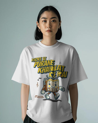 Purane Khayalat - Unisex Oversized T Shirt - Bindaas Store