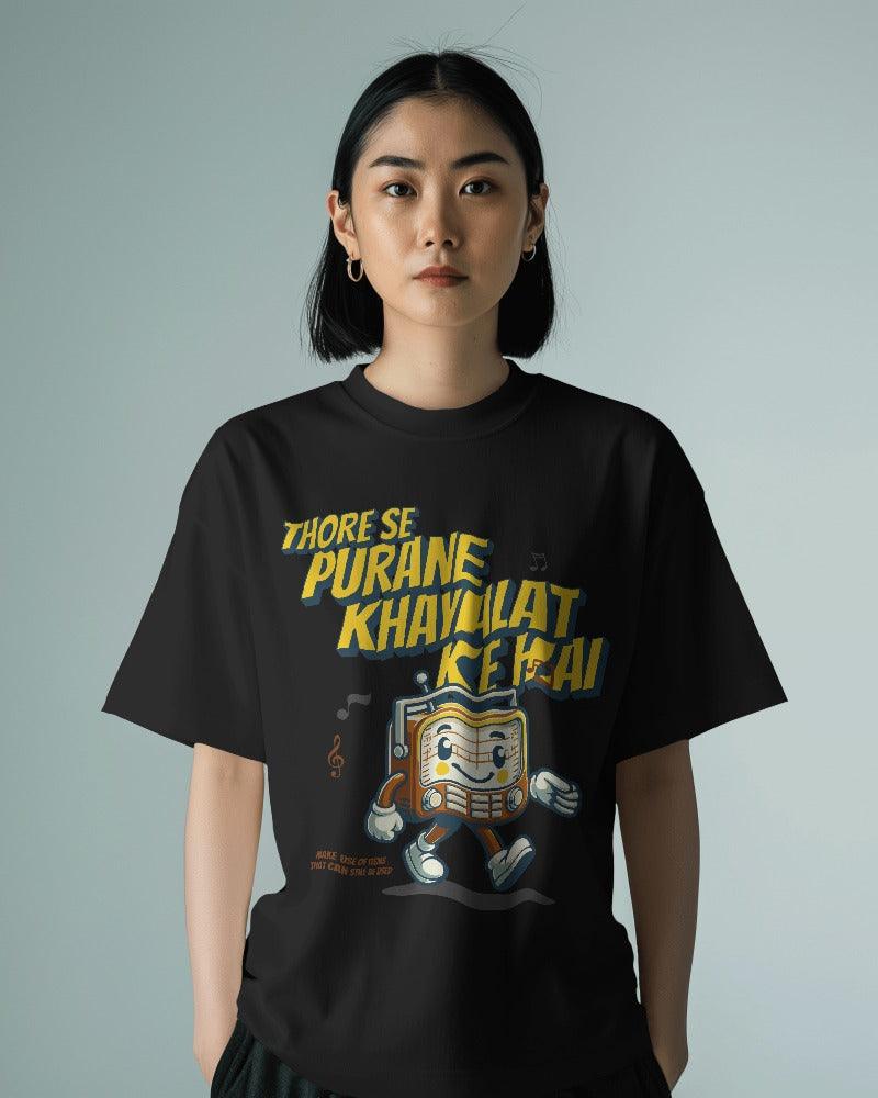 Purane Khayalat - Unisex Oversized T Shirt - Bindaas Store