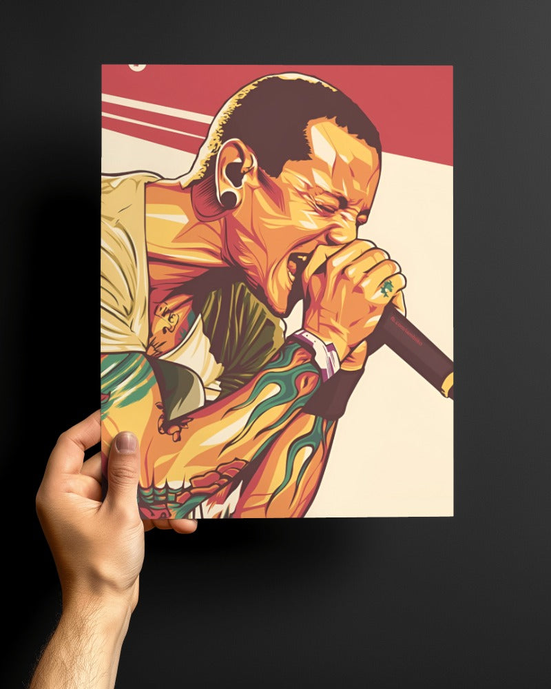 Chester Bennington Poster with Frame option