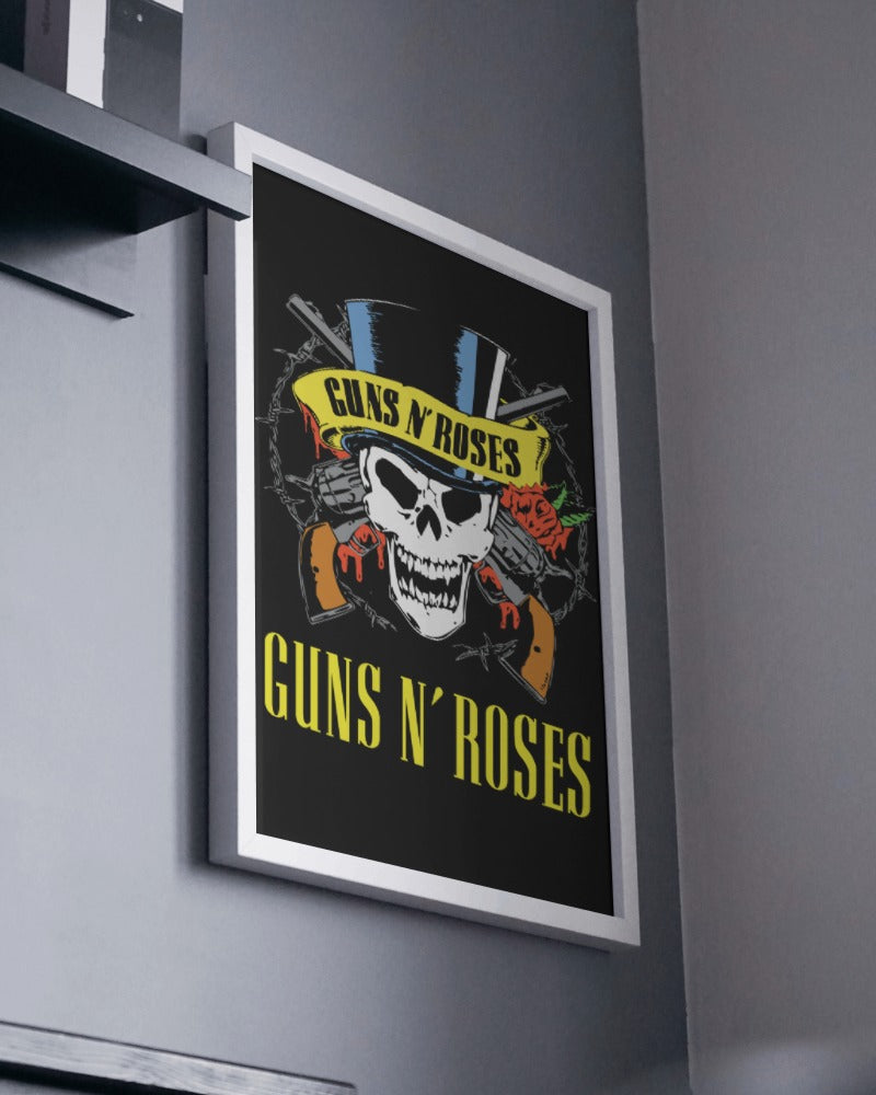 Guns and Roses Poster - Framed/ Unframed