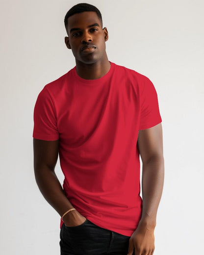 Solid - Men's Classic Round Neck T Shirt - Bindaas Store