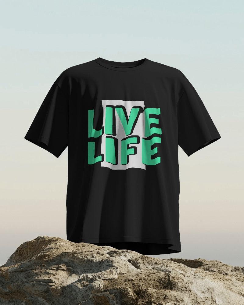 Live Life - Unisex Oversized T Shirt - Bindaas Store