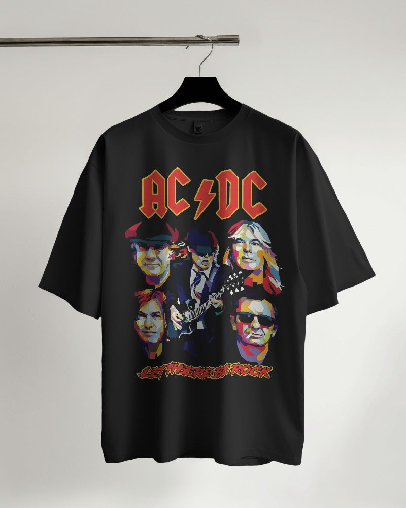 AC DC Band Oversized T Shirt