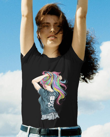 Rock Girl - Women's T-Shirt - Bindaas Store