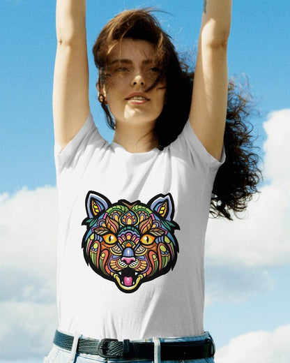 Texture Cat - Women's T-Shirt - Bindaas Store